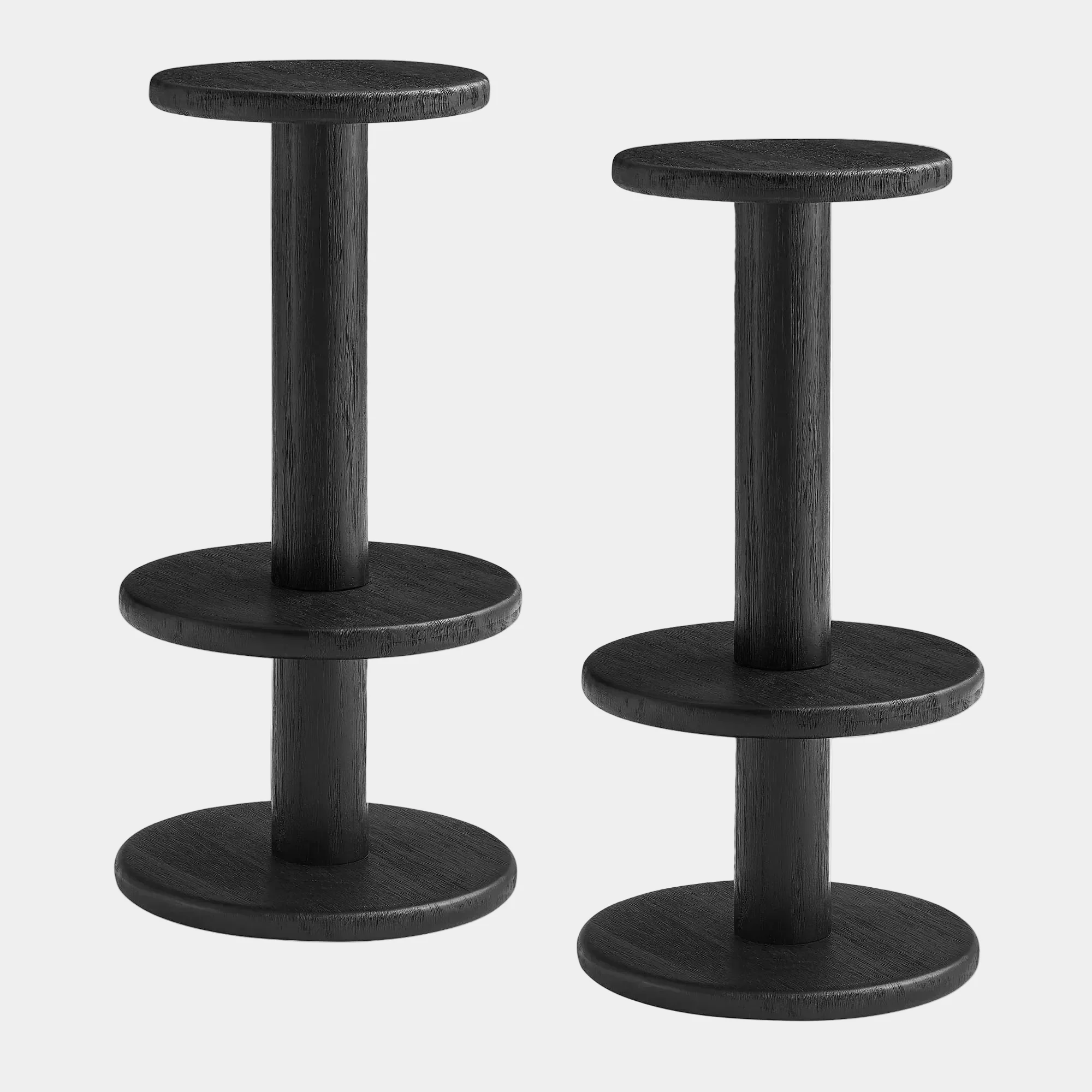 Neo 15 Inch Round Indoor - Outdoor Patio Wood Bar Stools