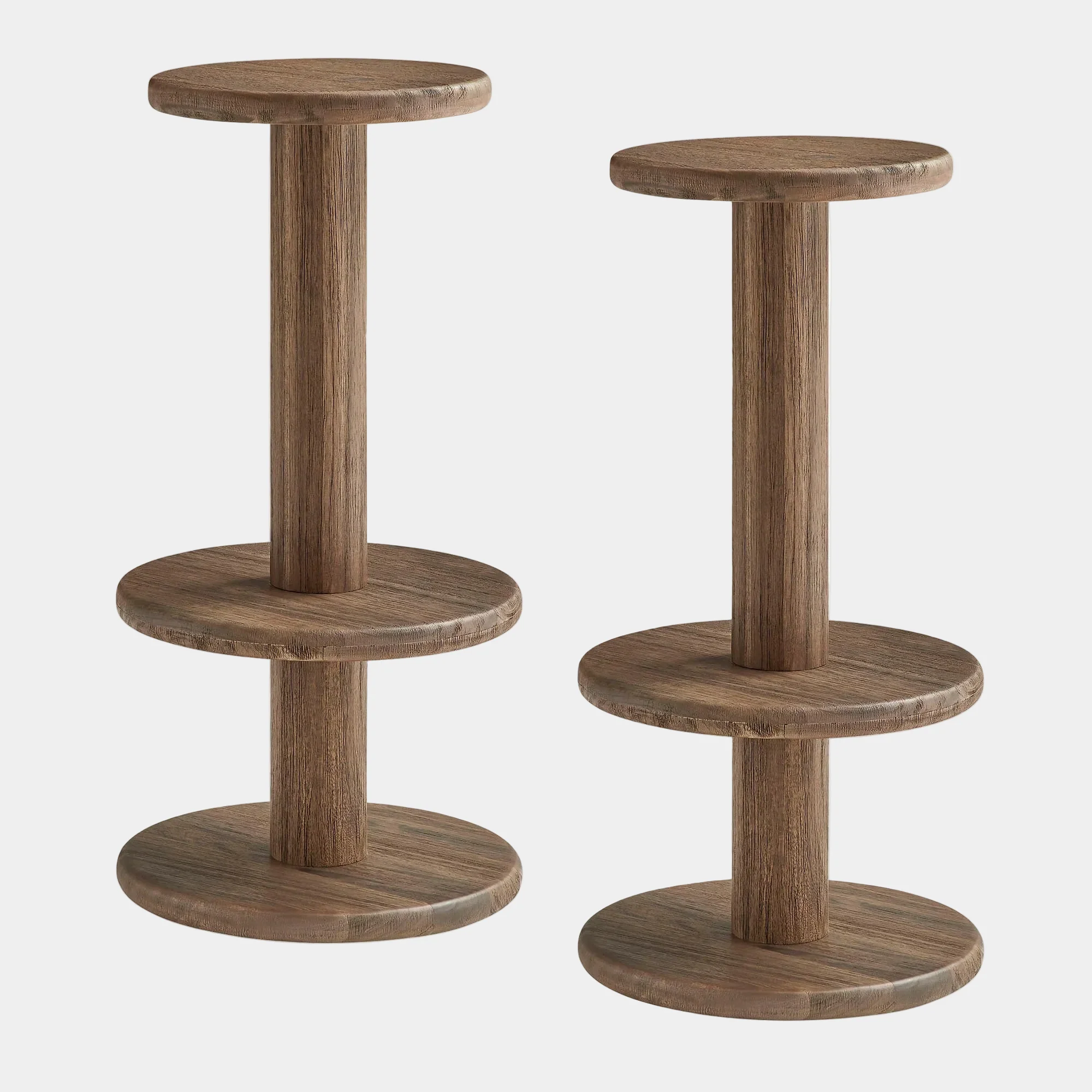 Neo 15 Inch Round Indoor - Outdoor Patio Wood Bar Stools - Image 11