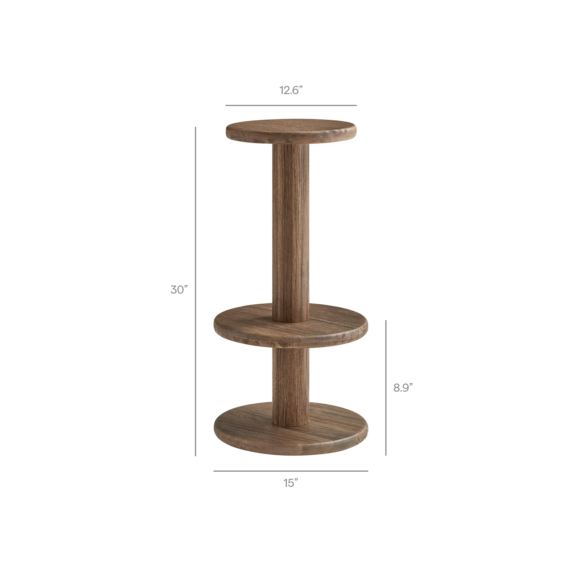 Neo 15 Inch Round Indoor - Outdoor Patio Wood Bar Stools - Image 20