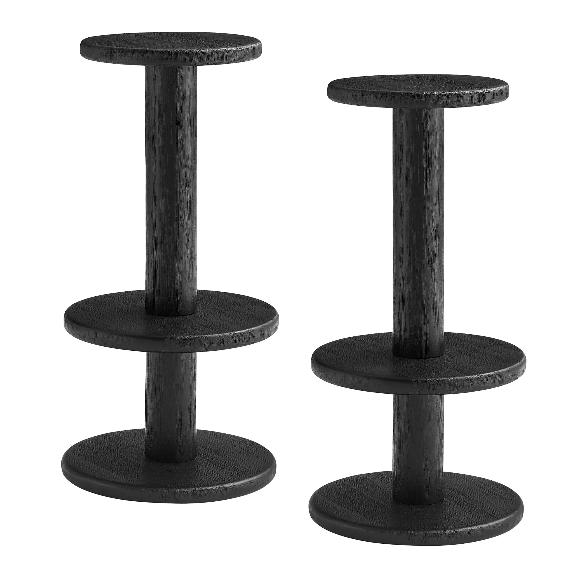 Neo 3-Piece Round Indoor - Outdoor Patio Wood Bar Table And Stool Set - Image 10