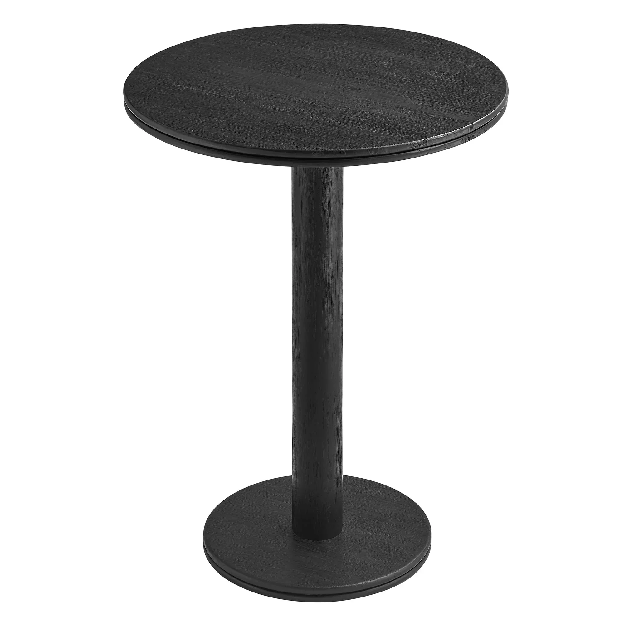 Neo 3-Piece Round Indoor - Outdoor Patio Wood Bar Table And Stool Set - Image 4