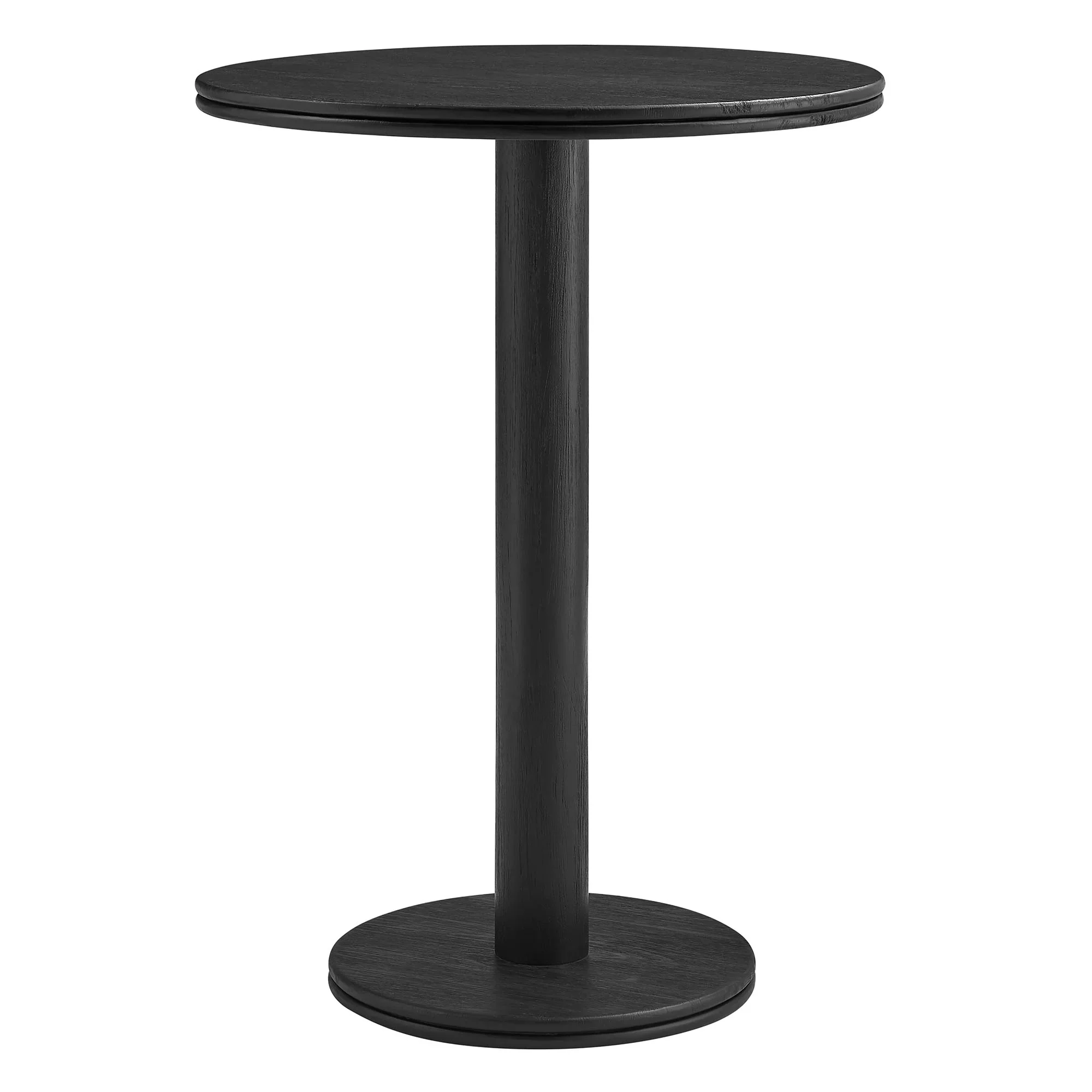 Neo 3-Piece Round Indoor - Outdoor Patio Wood Bar Table And Stool Set - Image 5