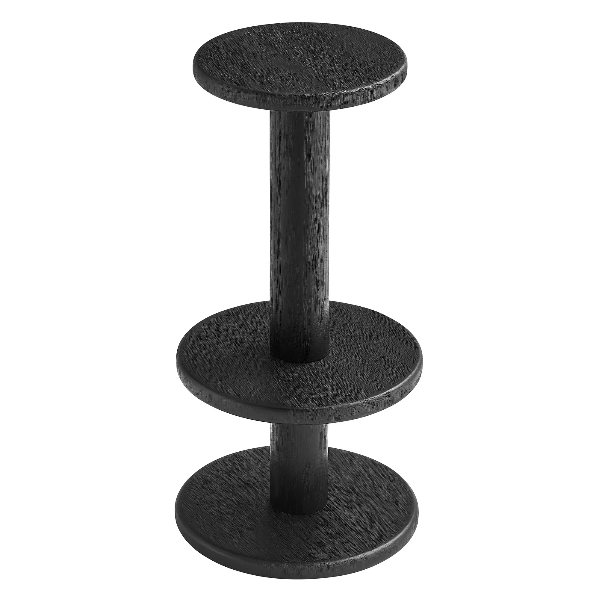 Neo 3-Piece Round Indoor - Outdoor Patio Wood Bar Table And Stool Set - Image 9