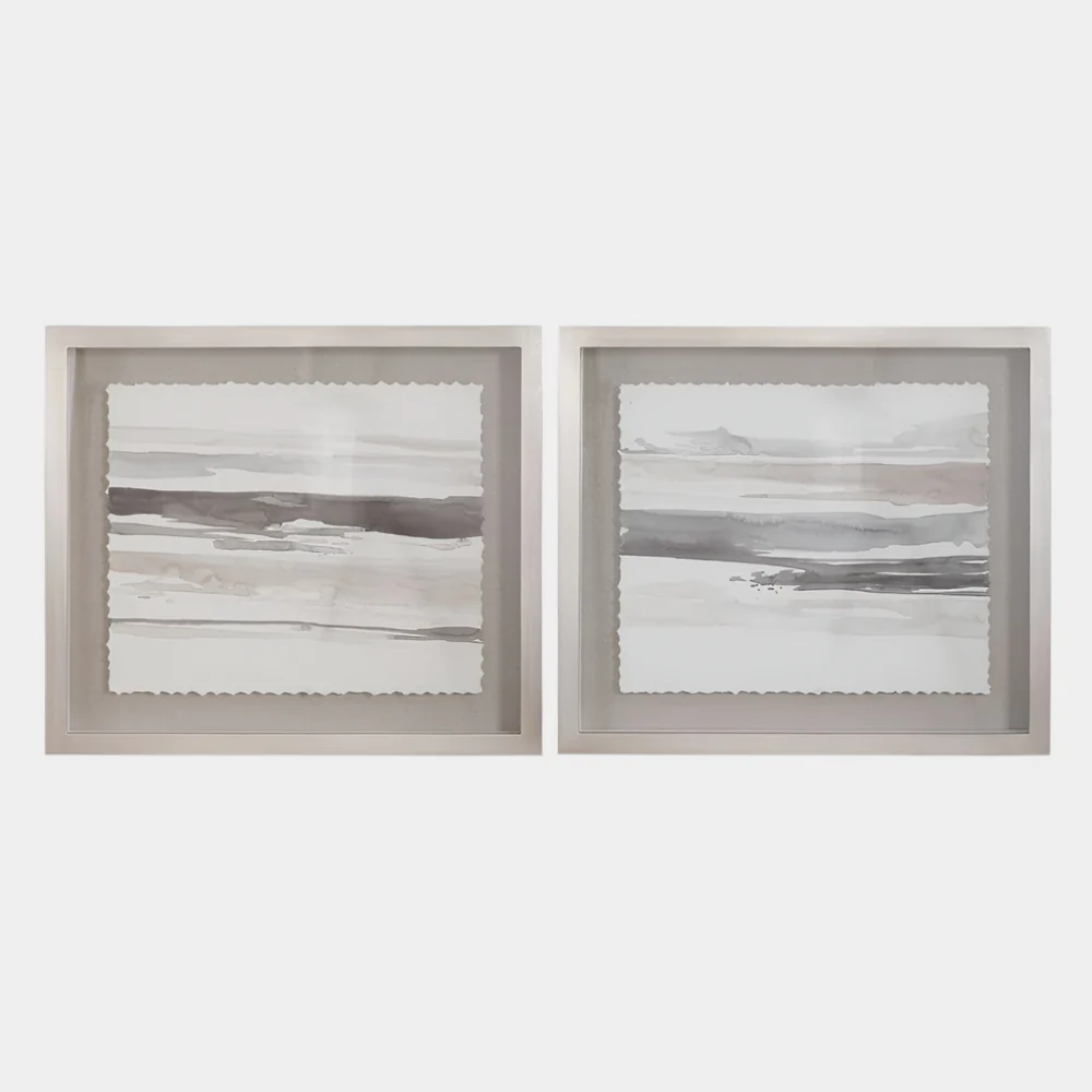 Neutral Landscape Framed Prints, S/2