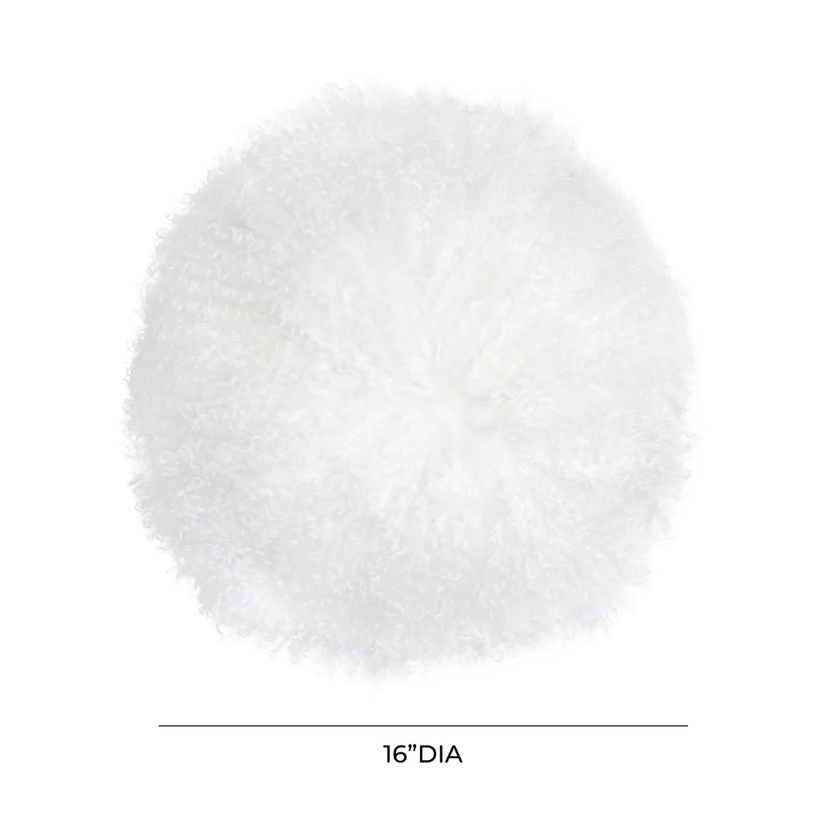 New Zealand  Sheepskin 16" Round Pillow - Image 5