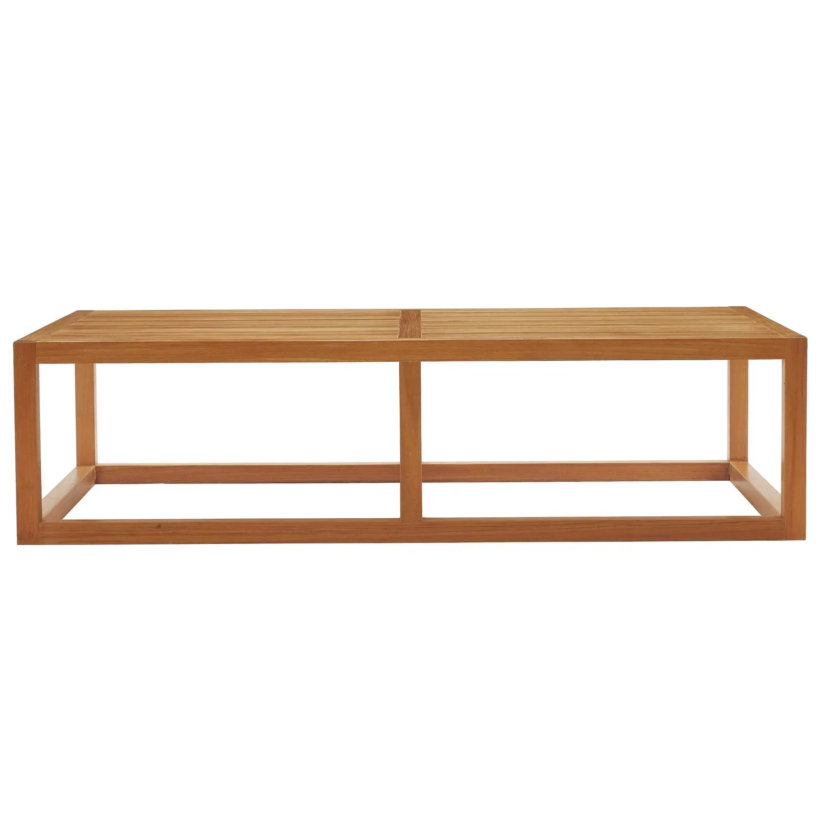 Newbury Outdoor Patio Premium Grade A Teak Wood Coffee Table in Natural - Image 3