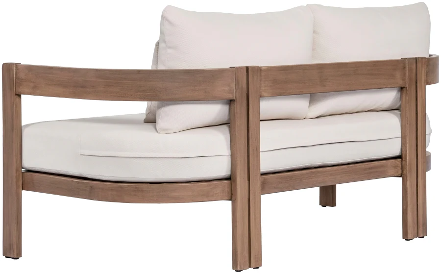 Newport Water Resistant Fabric Upholstered Outdoor Patio Loveseat - Image 15