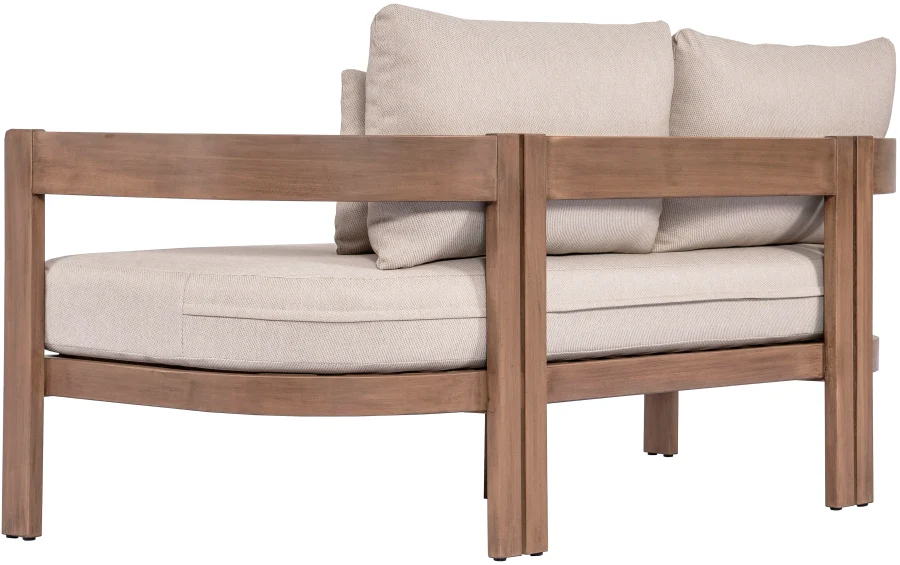 Newport Water Resistant Fabric Upholstered Outdoor Patio Loveseat - Image 24