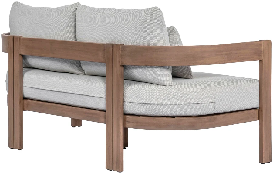 Newport Water Resistant Fabric Upholstered Outdoor Patio Loveseat - Image 6