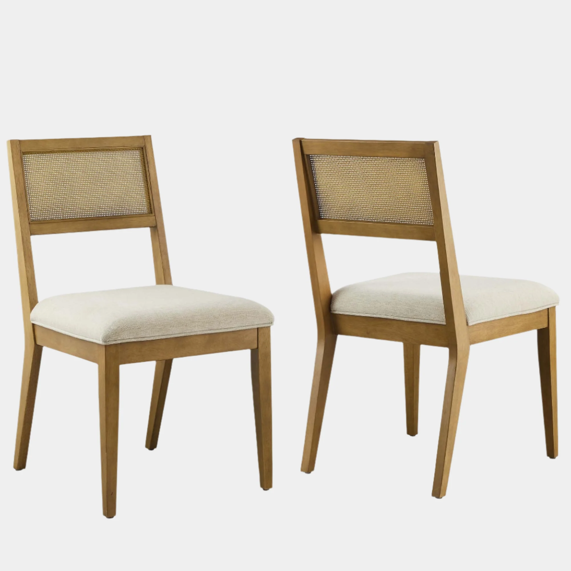 Nimba Faux Rattan Fabric Dining Chairs Set of 2 - Image 21