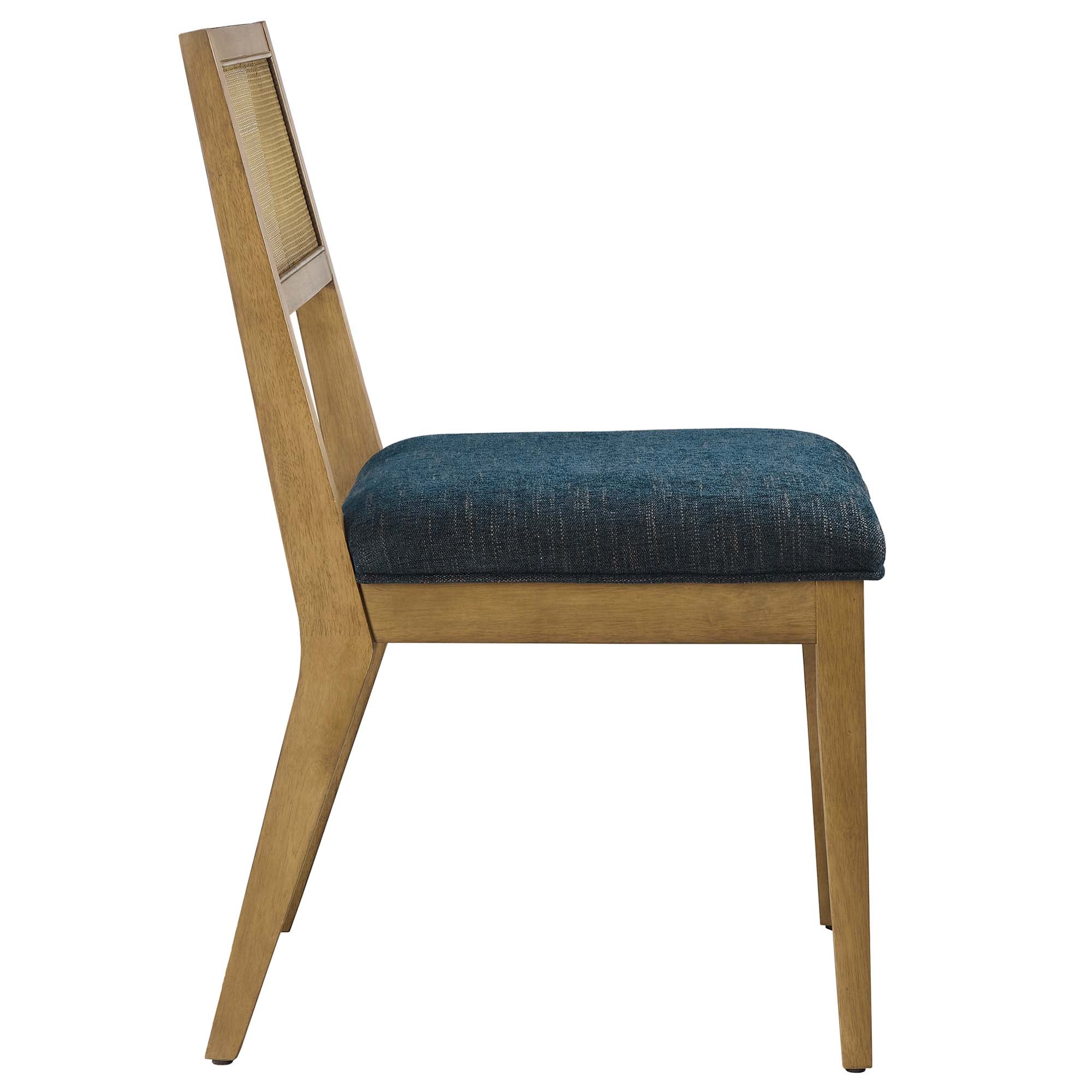 Nimba Faux Rattan Fabric Dining Chairs Set of 2 - Image 5