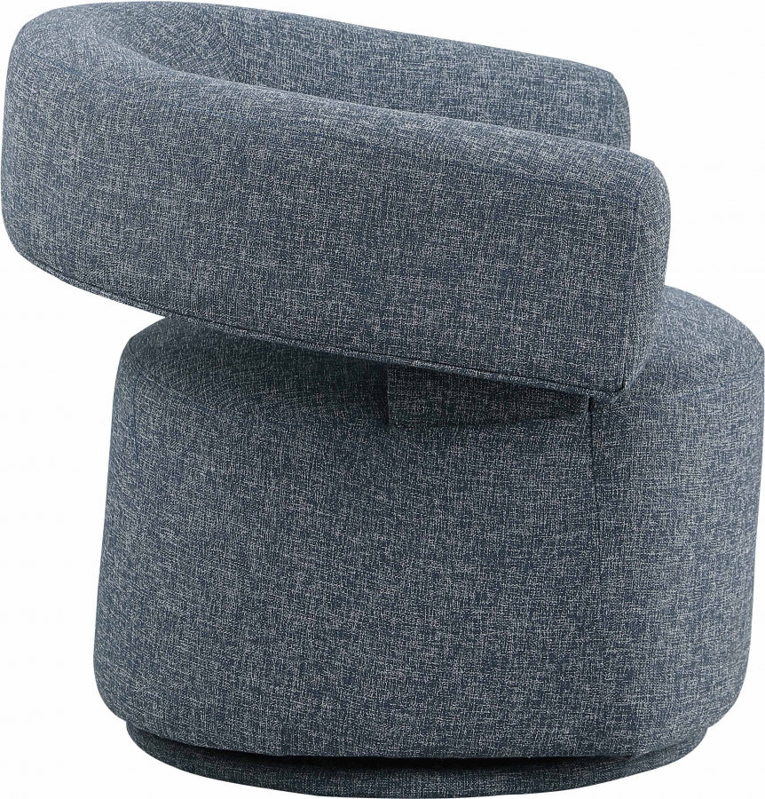 Niya Linen Textured Fabric Upholstered Swivel Accent Chair - Image 24