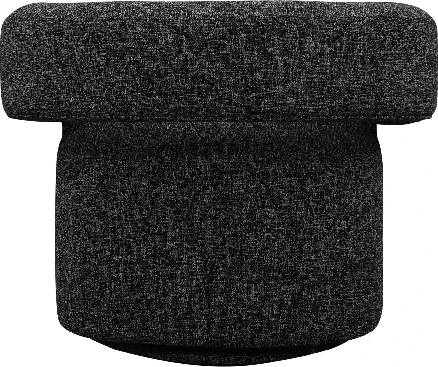 Niya Linen Textured Fabric Upholstered Swivel Accent Chair - Image 3