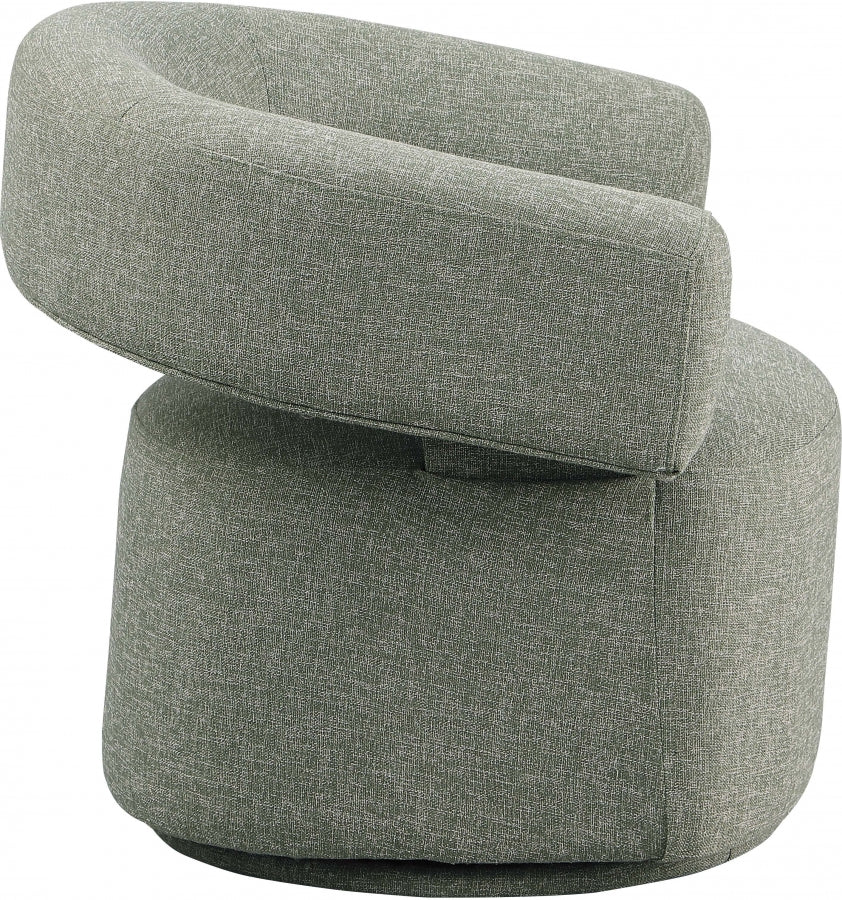 Niya Linen Textured Fabric Upholstered Swivel Accent Chair - Image 34