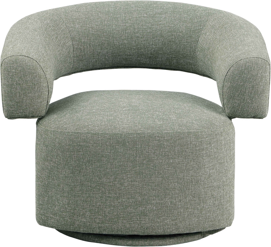 Niya Linen Textured Fabric Upholstered Swivel Accent Chair - Image 35