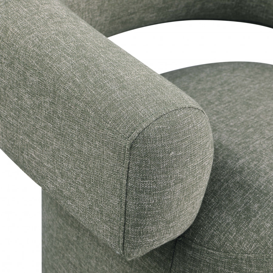 Niya Linen Textured Fabric Upholstered Swivel Accent Chair - Image 37