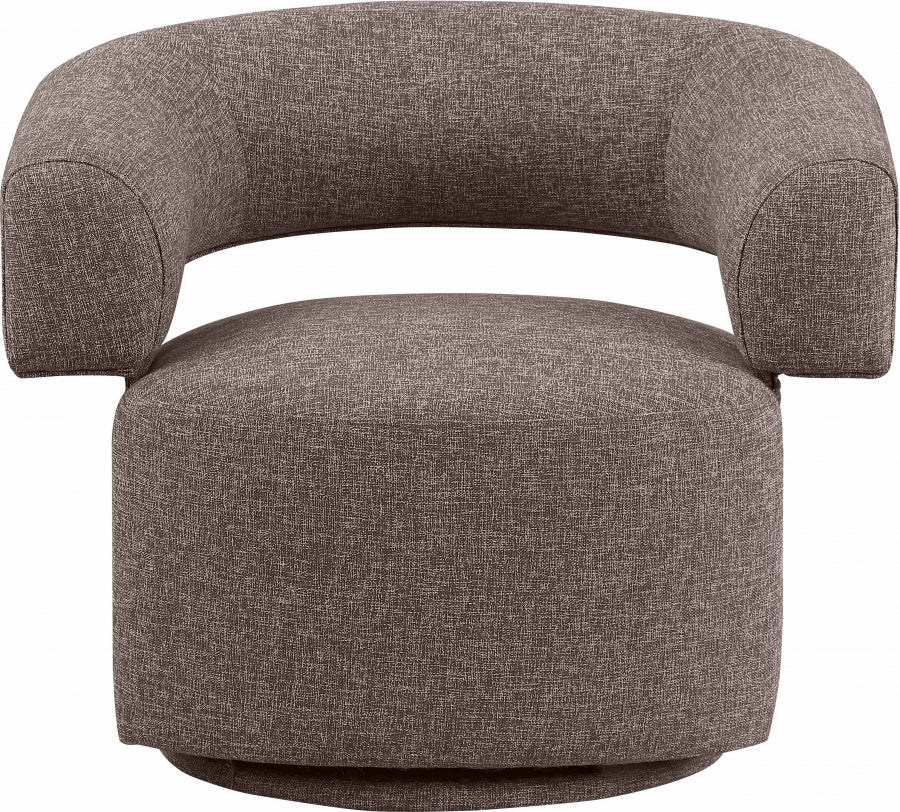Niya Linen Textured Fabric Upholstered Swivel Accent Chair - Image 45