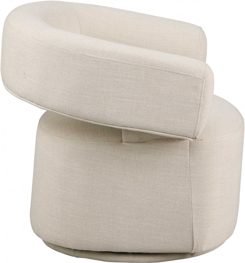 Niya Linen Textured Fabric Upholstered Swivel Accent Chair - Image 53