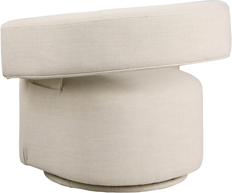 Niya Linen Textured Fabric Upholstered Swivel Accent Chair - Image 55