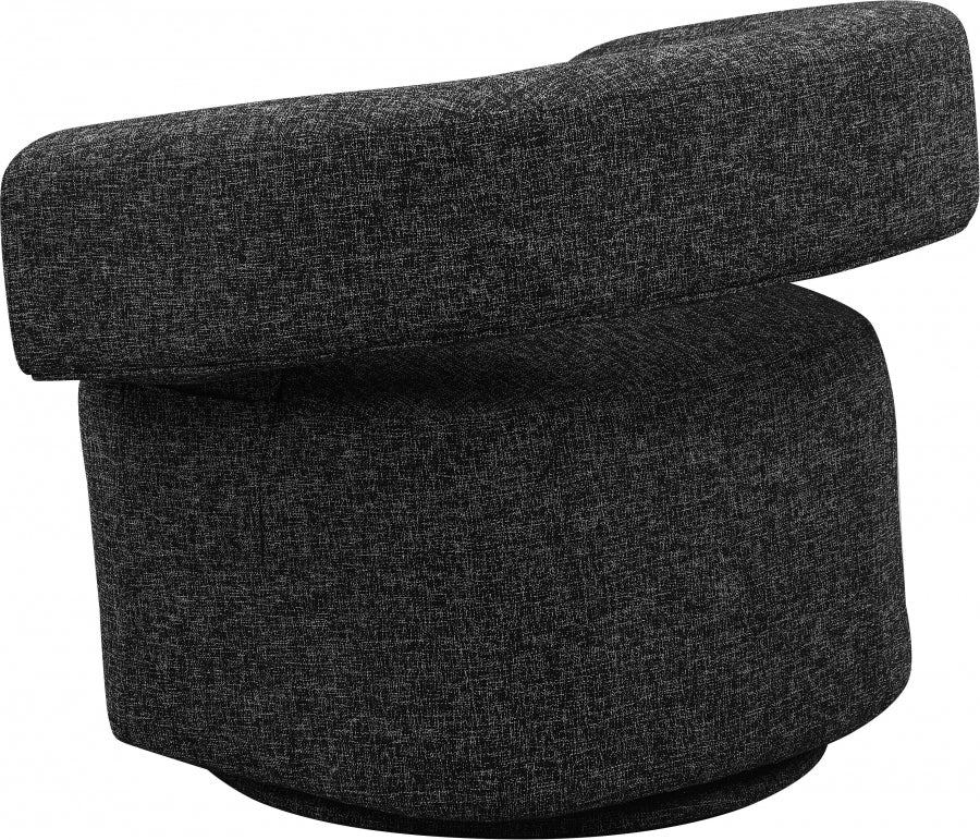 Niya Linen Textured Fabric Upholstered Swivel Accent Chair - Image 6