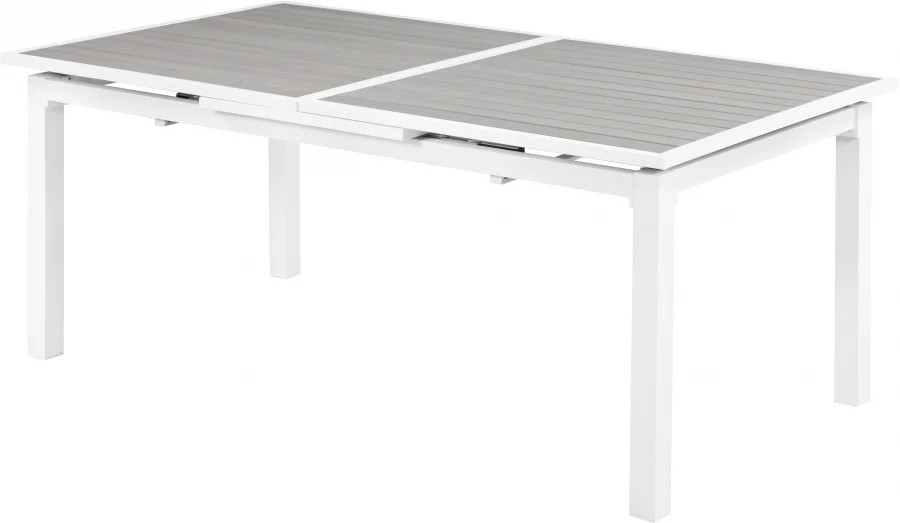 Nizuc 77" Aluminum Outdoor Patio Extendable Dining Table - Image 3