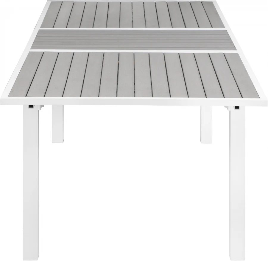 Nizuc 77" Aluminum Outdoor Patio Extendable Dining Table - Image 5