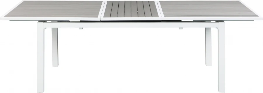 Nizuc 77" Aluminum Outdoor Patio Extendable Dining Table - Image 7