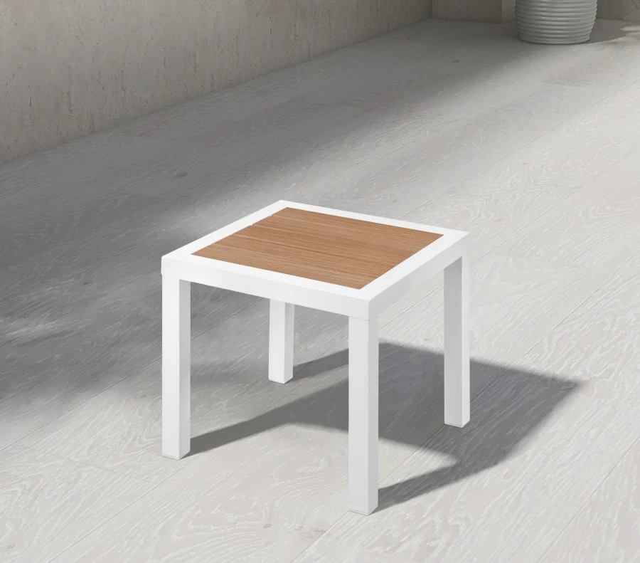 Nizuc Aluminum Outdoor Patio End Table - Image 2