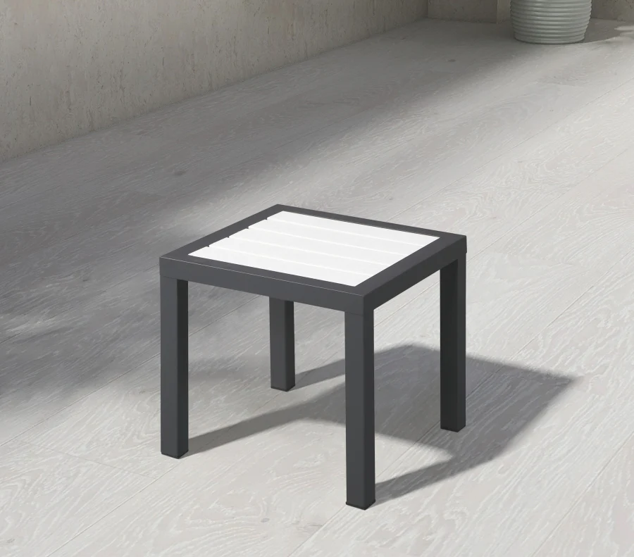 Nizuc Aluminum Outdoor Patio End Table - Image 9