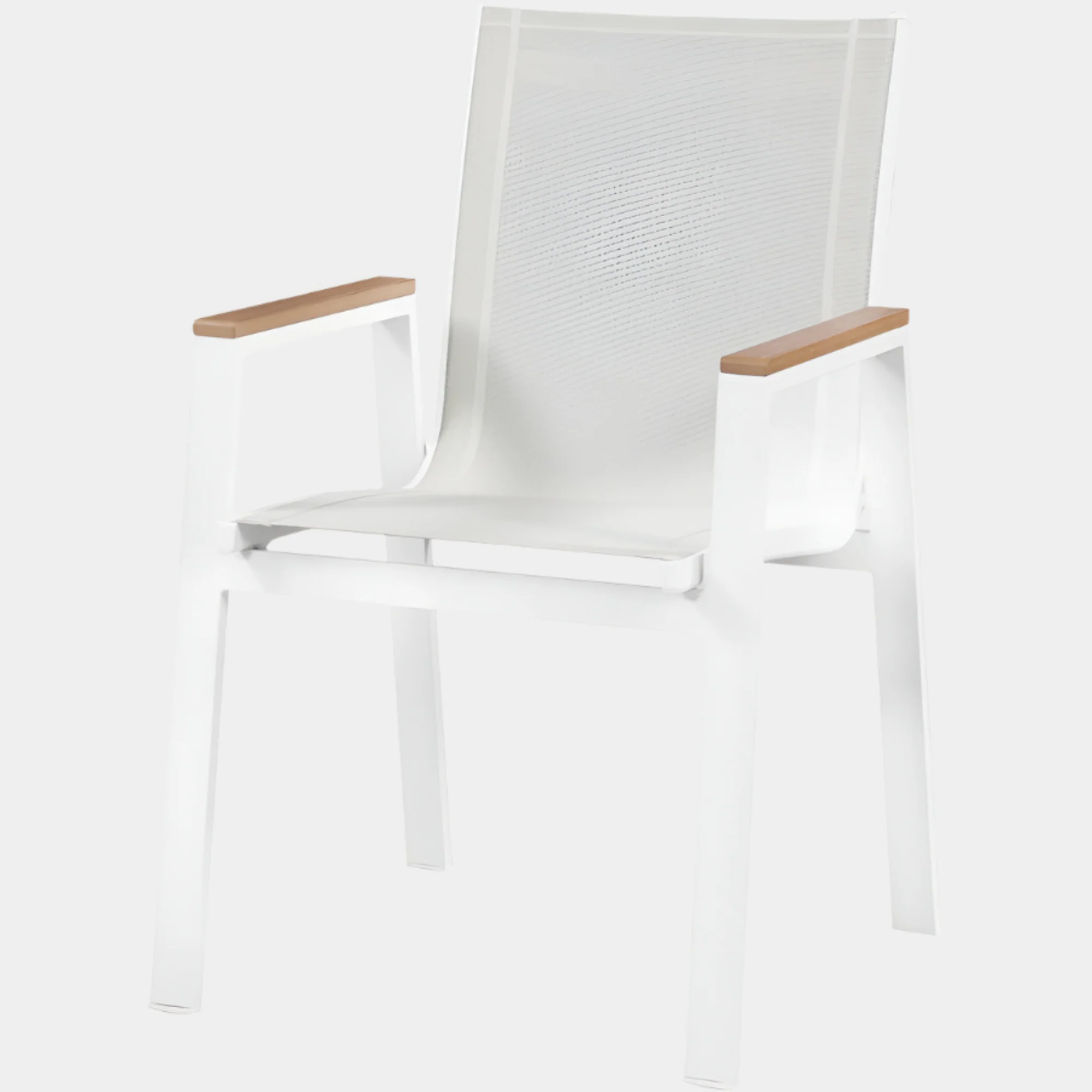 Nizuc Mesh Water Resistant Fabric Outdoor Patio Dining Arm Chair - Image 10
