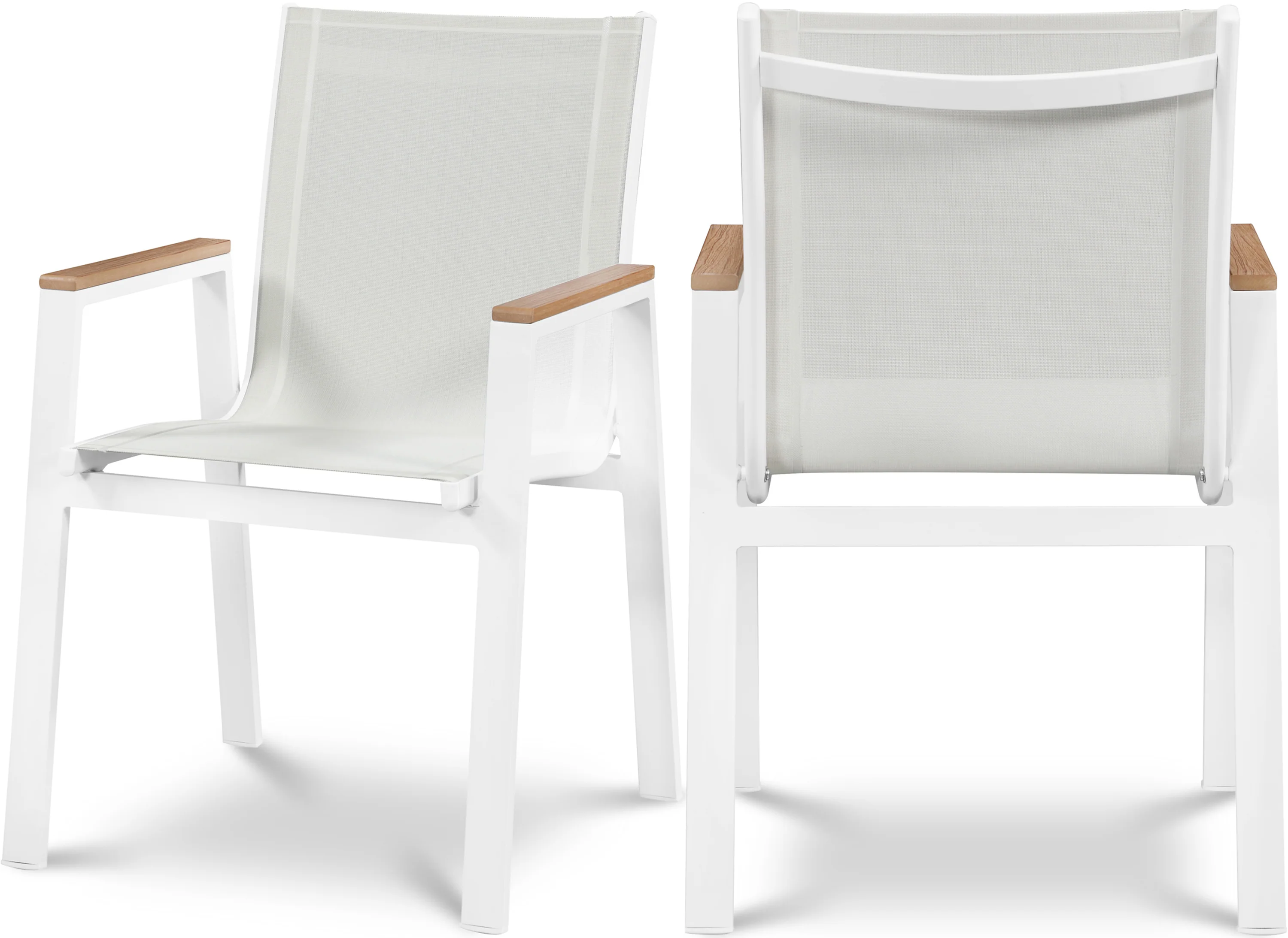 Nizuc Mesh Water Resistant Fabric Outdoor Patio Dining Arm Chair - Image 11