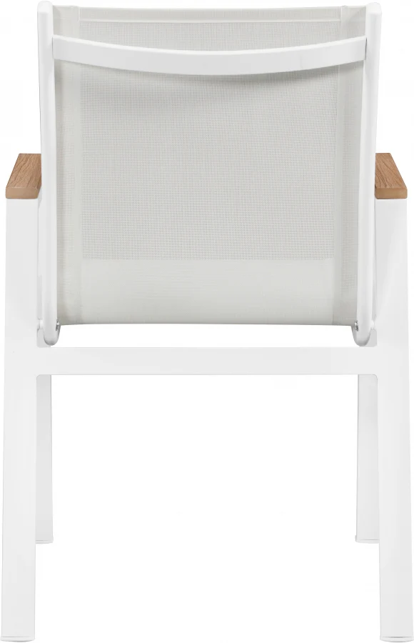 Nizuc Mesh Water Resistant Fabric Outdoor Patio Dining Arm Chair - Image 13