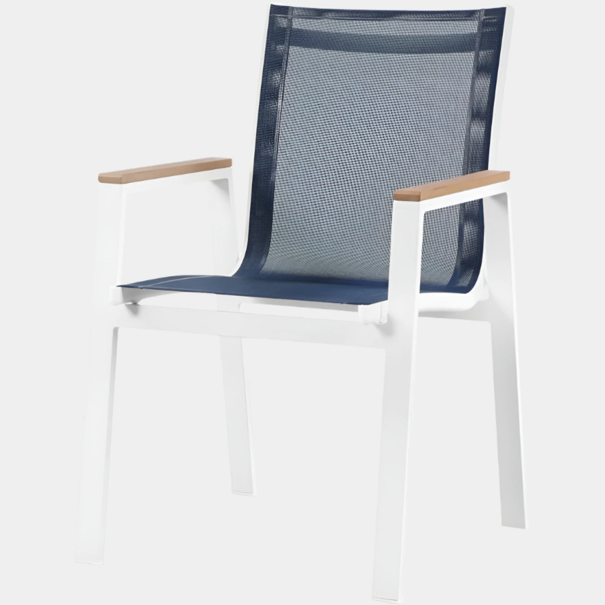 Nizuc Mesh Water Resistant Fabric Outdoor Patio Dining Arm Chair - Image 19