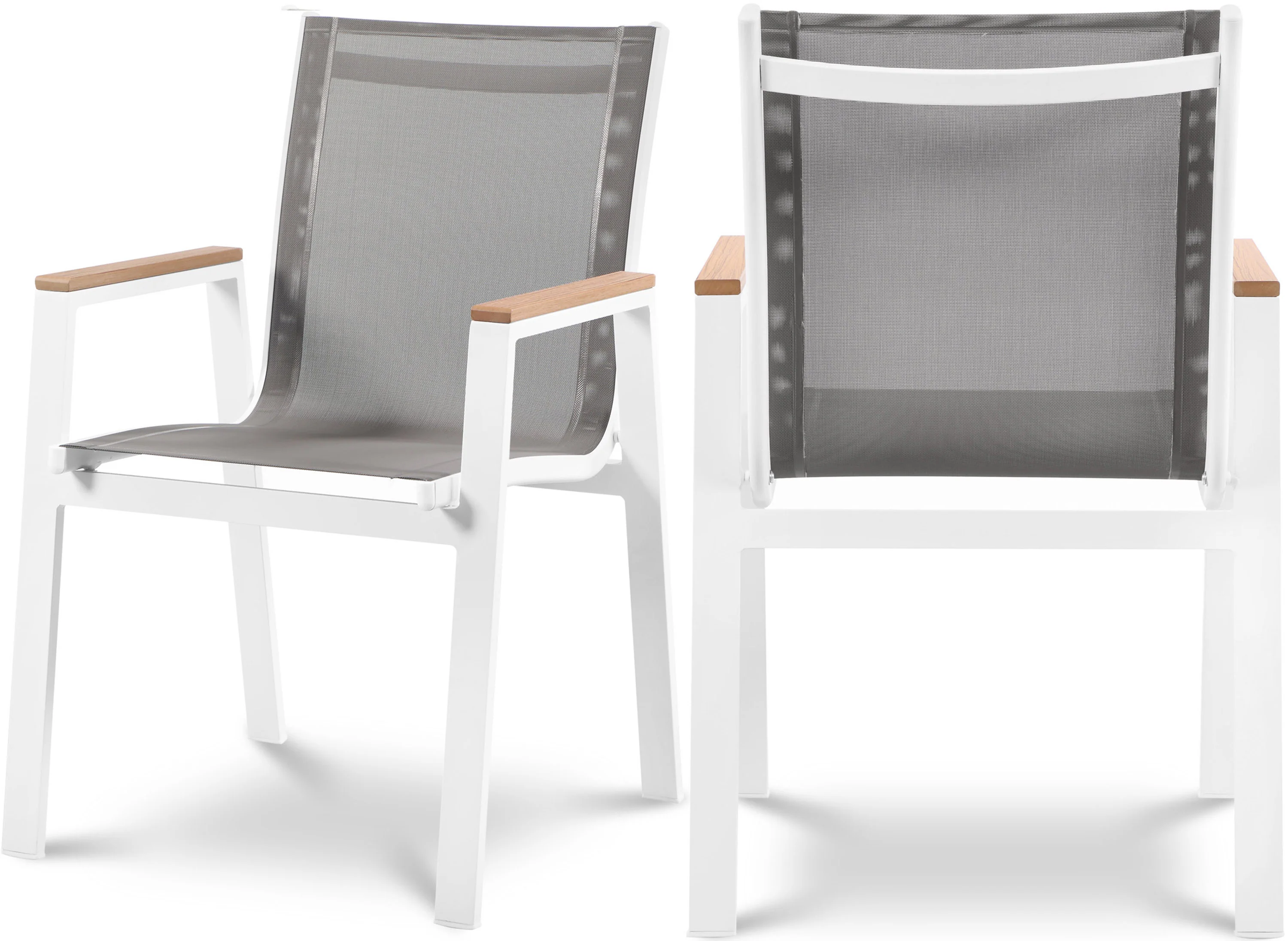 Nizuc Mesh Water Resistant Fabric Outdoor Patio Dining Arm Chair - Image 2
