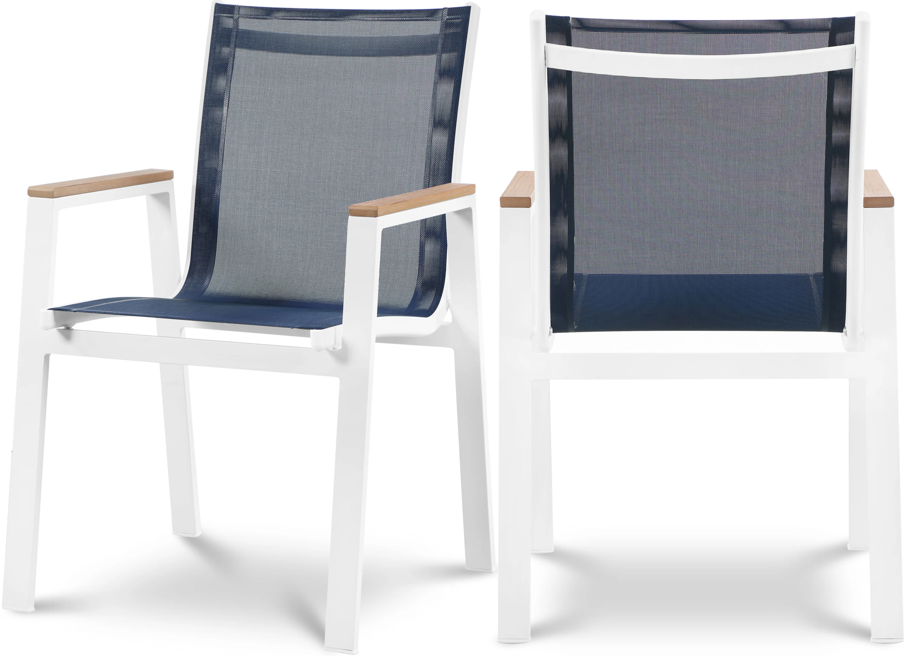 Nizuc Mesh Water Resistant Fabric Outdoor Patio Dining Arm Chair - Image 20