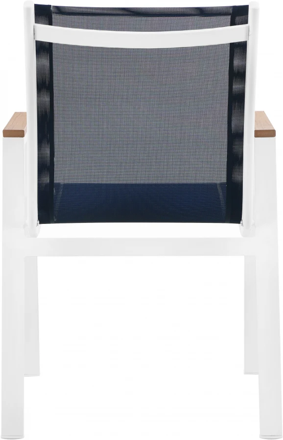 Nizuc Mesh Water Resistant Fabric Outdoor Patio Dining Arm Chair - Image 22