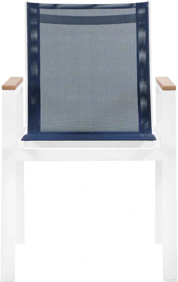 Nizuc Mesh Water Resistant Fabric Outdoor Patio Dining Arm Chair - Image 23