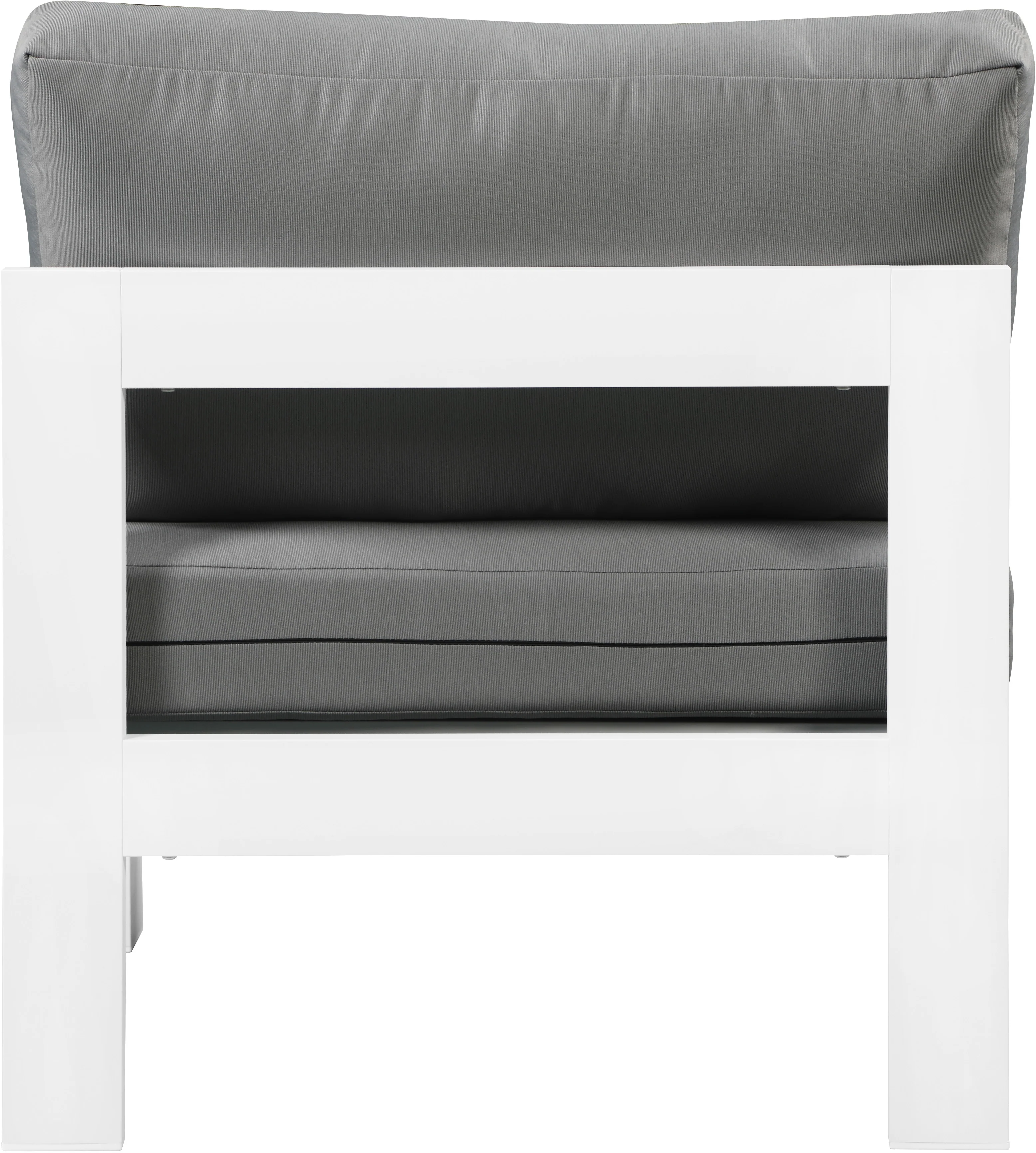 Nizuc Water Resistant Fabric Upholstered Outdoor Patio Modular Armless Chair - Image 11