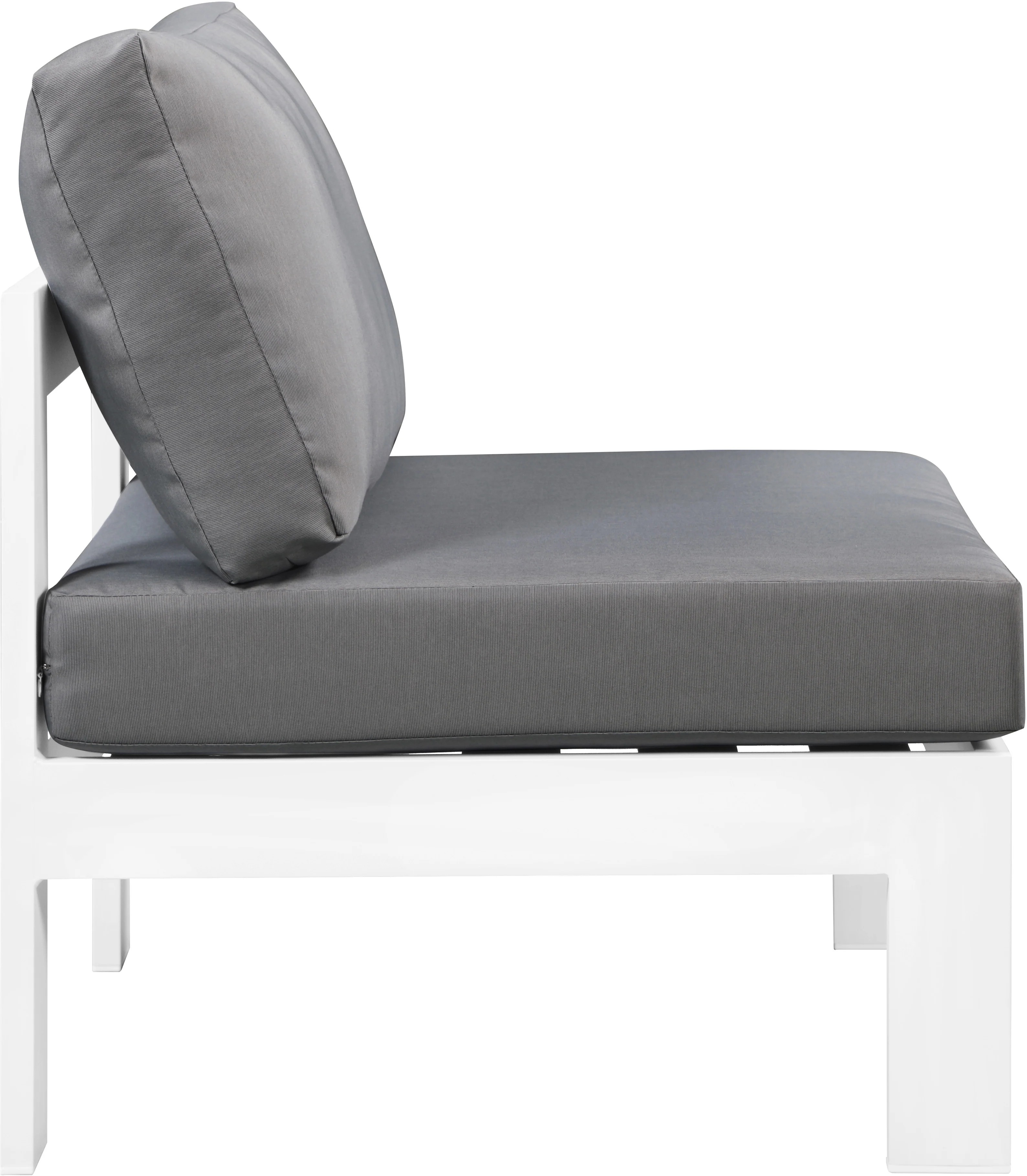 Nizuc Water Resistant Fabric Upholstered Outdoor Patio Modular Armless Chair - Image 12