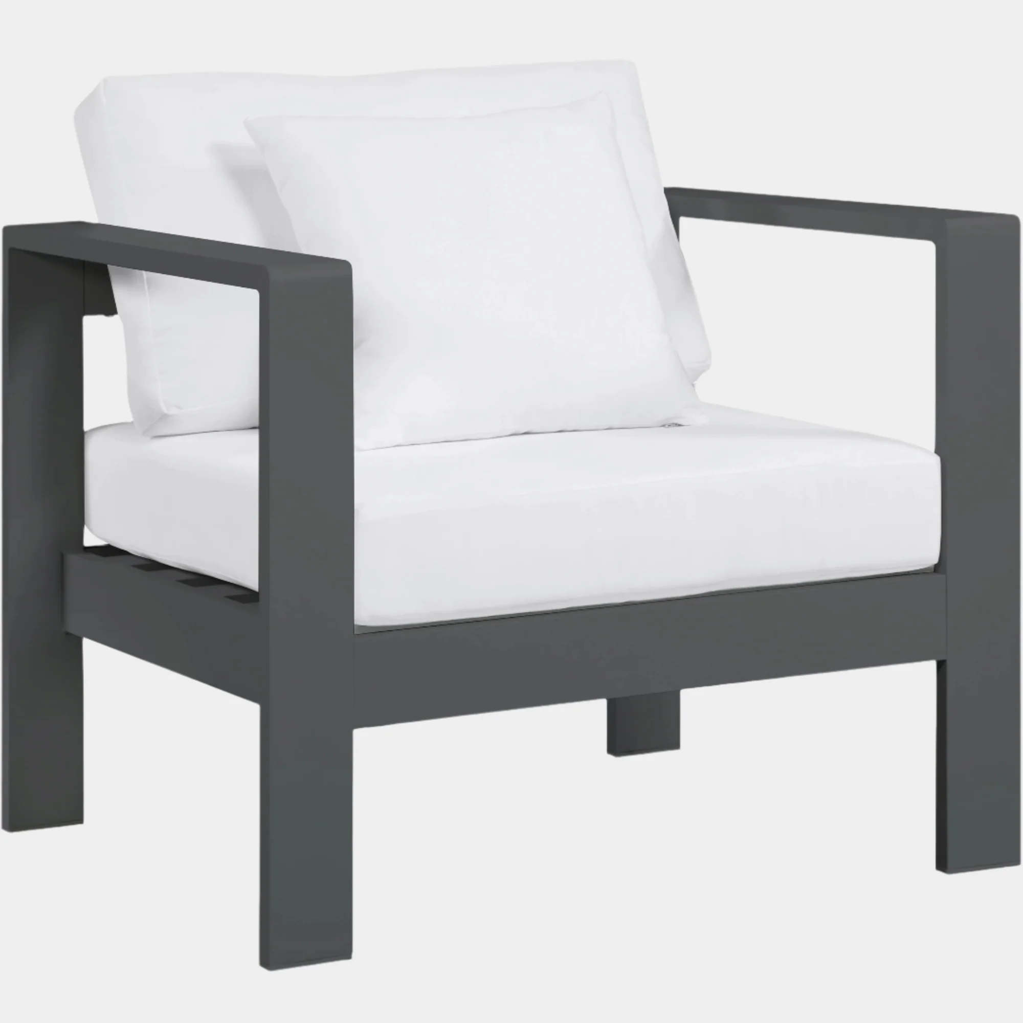 Nizuc Water Resistant Fabric Upholstered Outdoor Patio Arm Chair - Image 10
