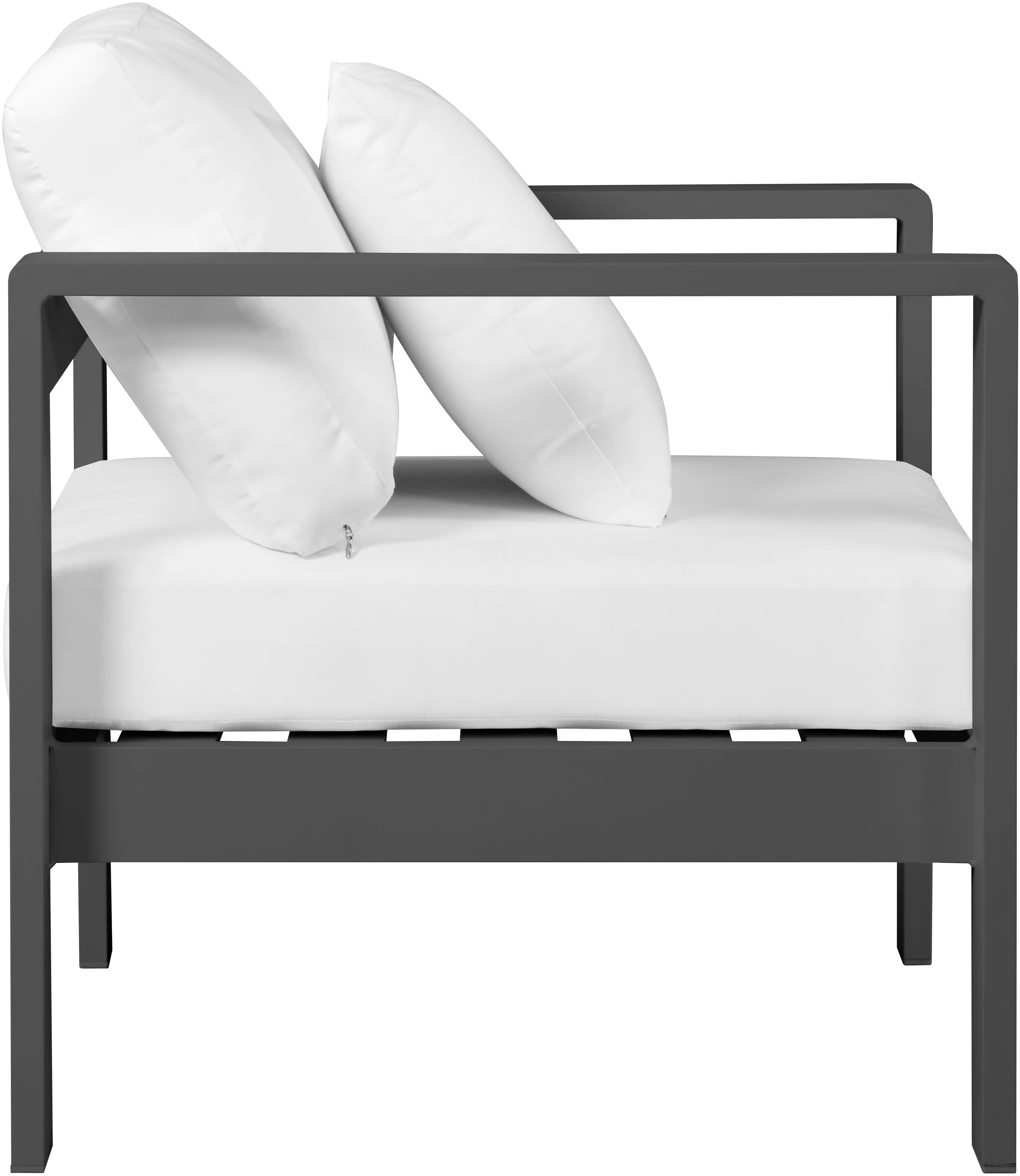 Nizuc Water Resistant Fabric Upholstered Outdoor Patio Arm Chair - Image 13