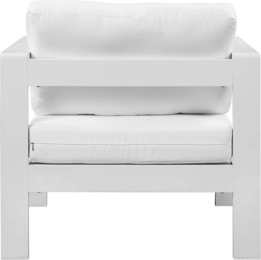 Nizuc Water Resistant Fabric Upholstered Outdoor Patio Arm Chair - Image 11