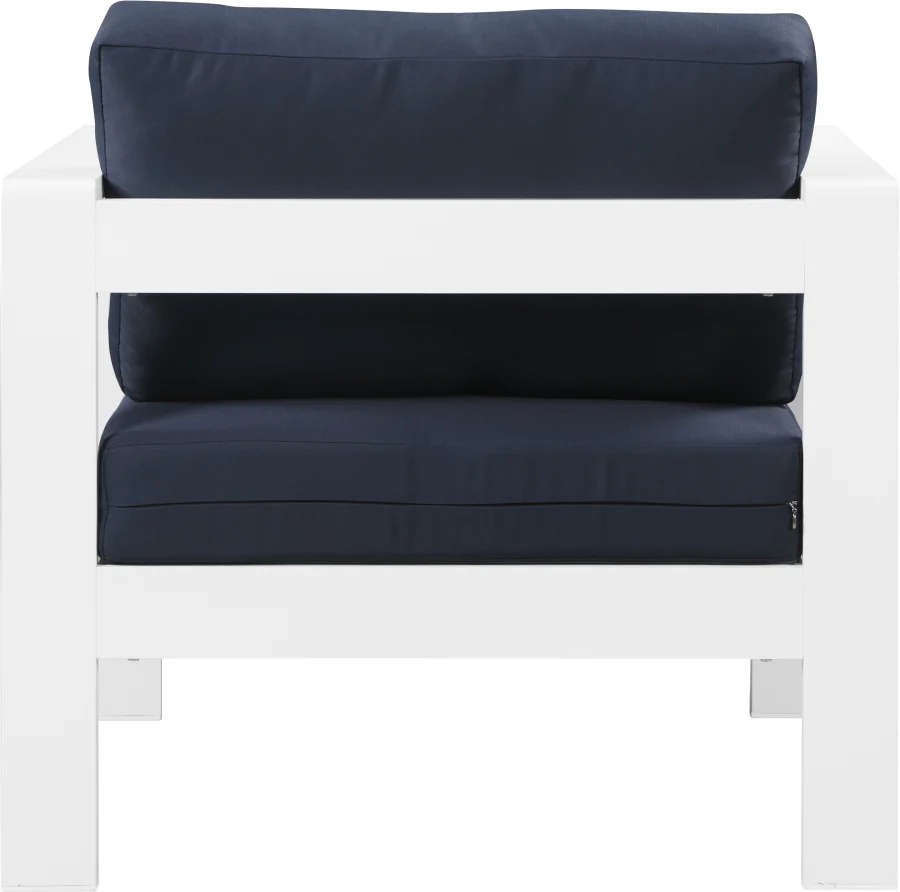 Nizuc Water Resistant Fabric Upholstered Outdoor Patio Arm Chair - Image 20