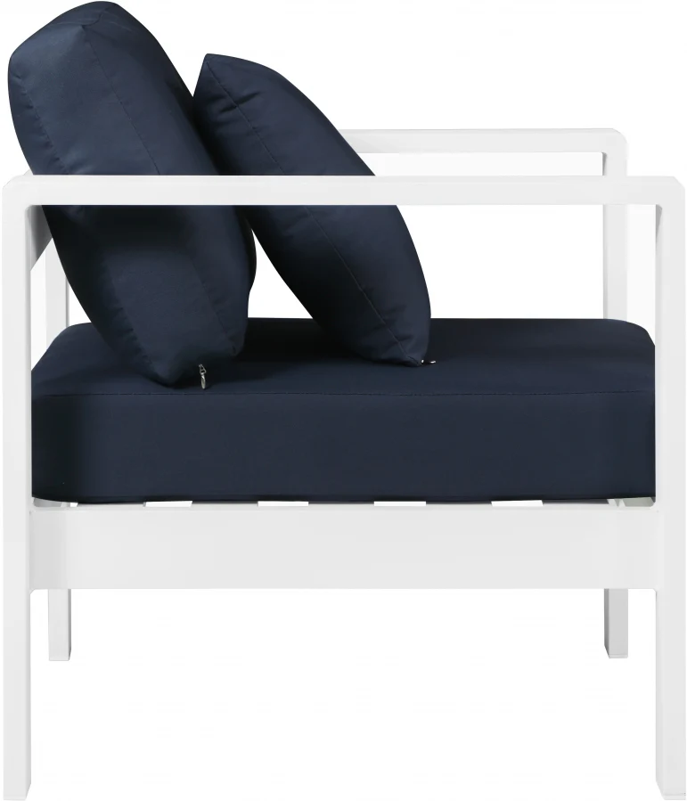 Nizuc Water Resistant Fabric Upholstered Outdoor Patio Arm Chair - Image 21