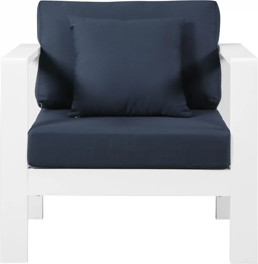 Nizuc Water Resistant Fabric Upholstered Outdoor Patio Arm Chair - Image 22