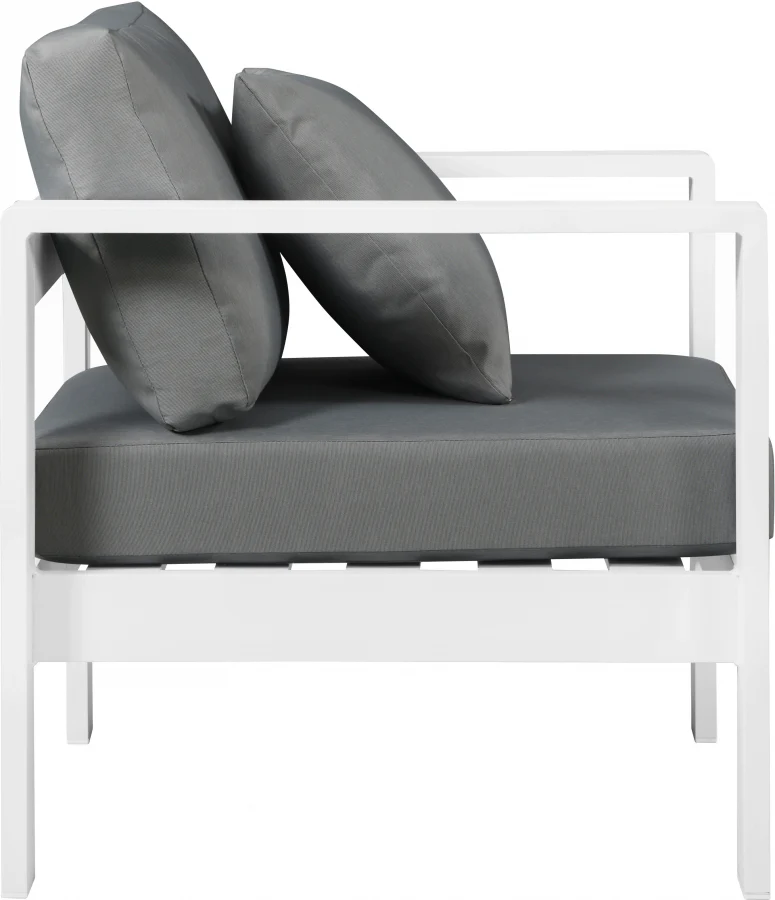 Nizuc Water Resistant Fabric Upholstered Outdoor Patio Arm Chair - Image 4