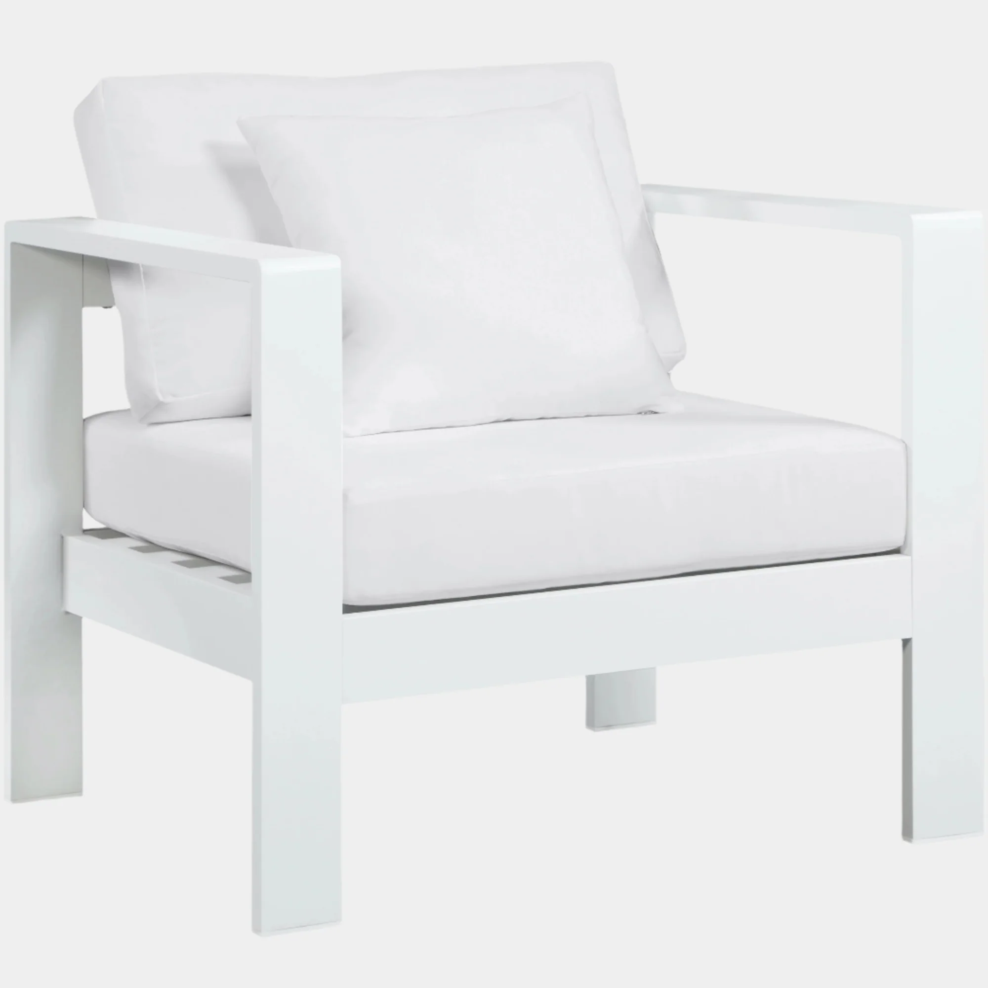 Nizuc Water Resistant Fabric Upholstered Outdoor Patio Arm Chair - Image 9