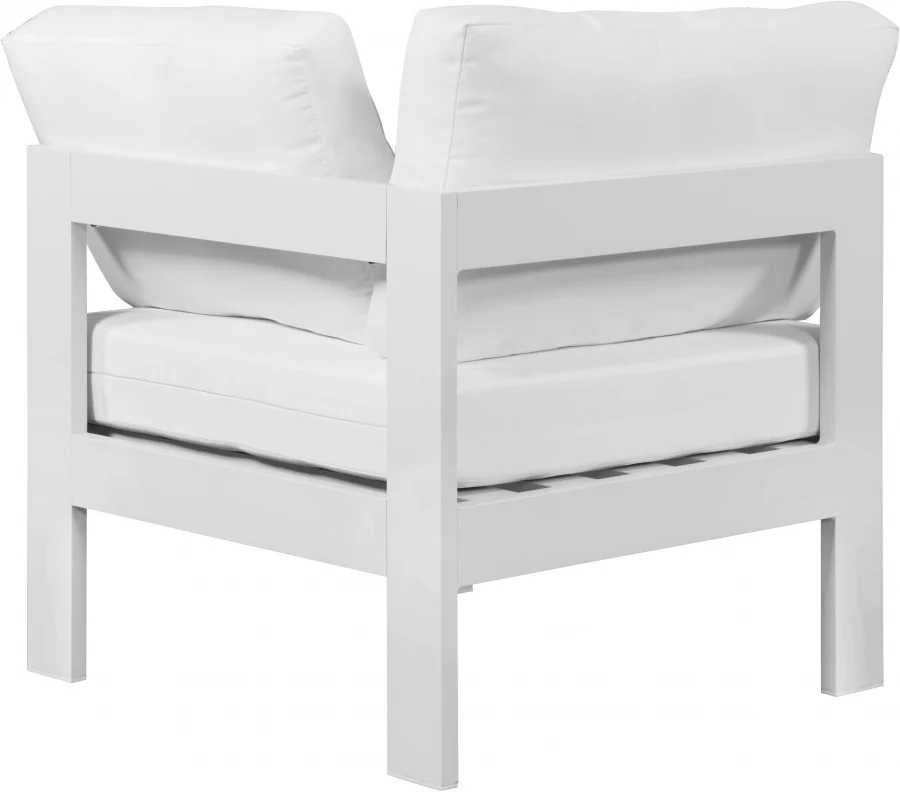 Nizuc Water Resistant Fabric Upholstered Outdoor Patio Modular Corner Chair - Image 11