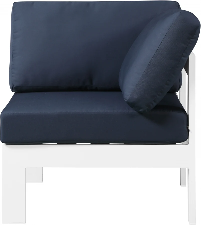Nizuc Water Resistant Fabric Upholstered Outdoor Patio Modular Corner Chair - Image 20