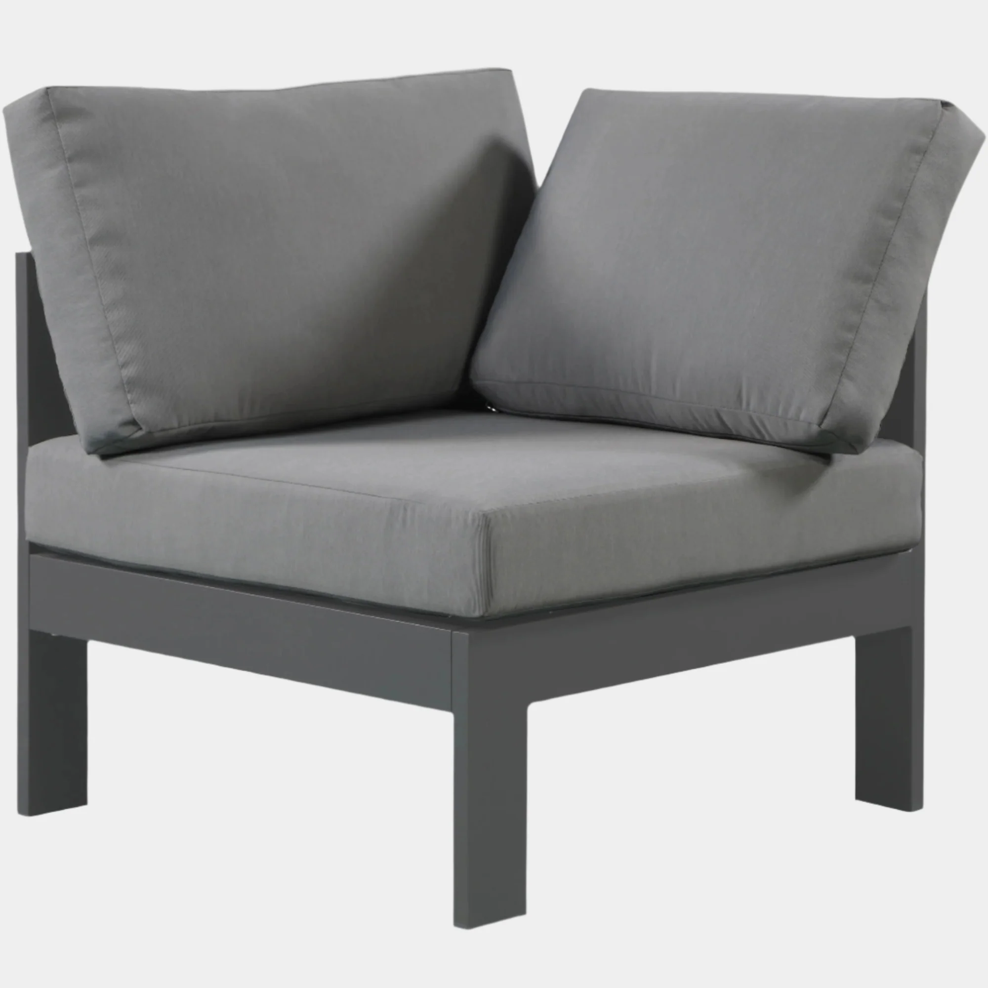Nizuc Water Resistant Fabric Upholstered Outdoor Patio Modular Corner Chair